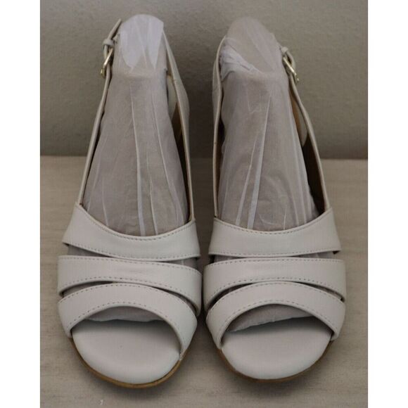 Comfortiva x Soft Spots Women Sz 9M White Velvet Sheep Nappa Neima Dress Sandals - Picture 6 of 13